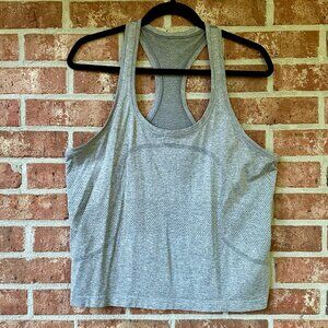 Lululemon Athletica Racerback Tank Top gray Size 12 Nice!